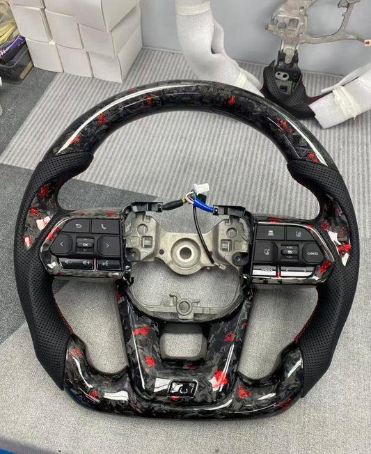 Forged carbon 70 series/ N80 steering wheel red, blue